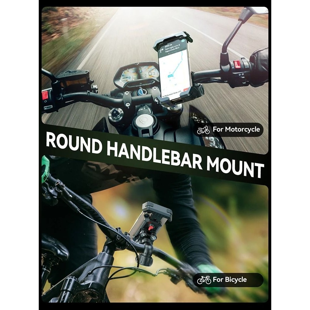 AntiShake Bike Phone Holder QuickInstall Mount With Vibration Dampener 4