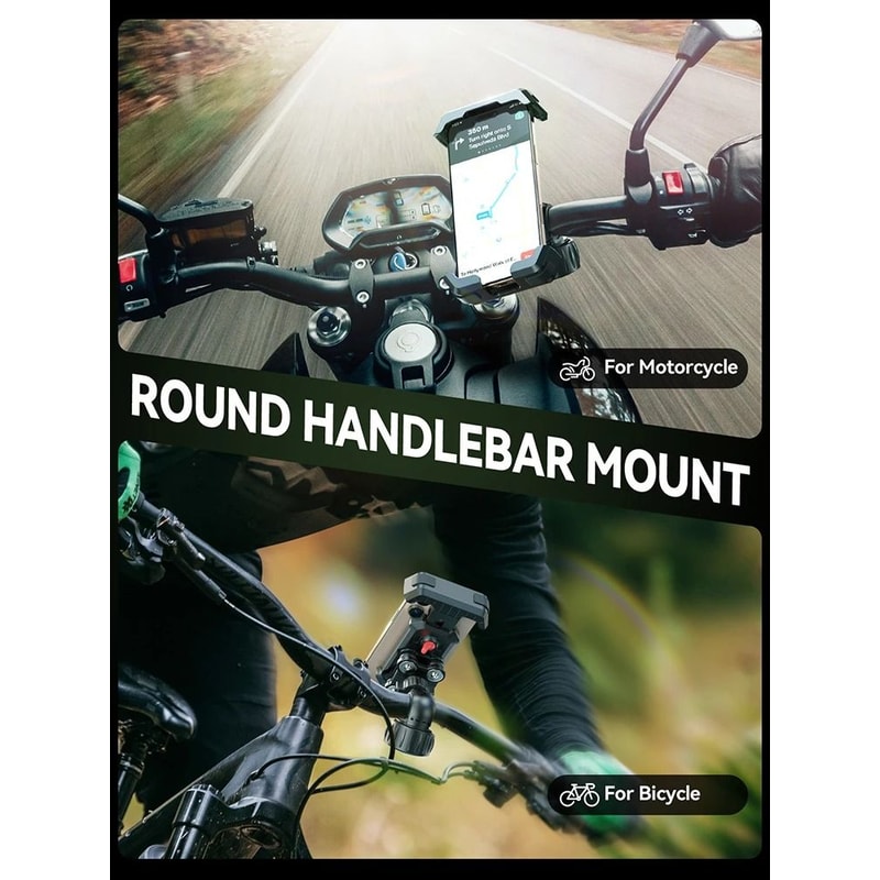 AntiShake Bike Phone Holder QuickInstall Mount With Vibration Dampener 4