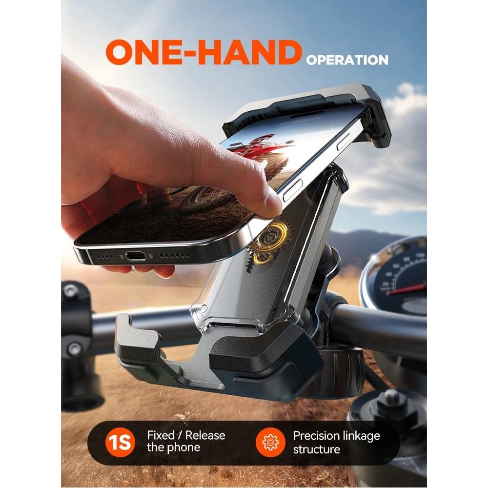 AntiShake Bike Phone Holder QuickInstall Mount With Vibration Dampener 5