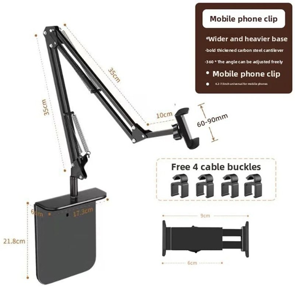 DualUse Bedside And Desktop Tablet Stand Universal HeavyDuty Gooseneck Mount 6