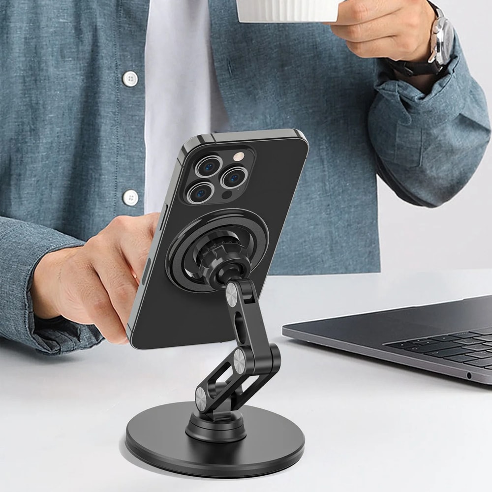 Magnetic Foldable Desktop Stand Premium Universal Phone Support 3