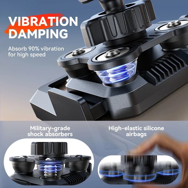 Dual Vibration Dampening Bike Mount Professional HighSpeed Security 2