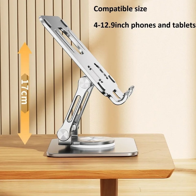 360 Rotating Desktop Tablet Stand Premium Aluminum Foldable Support 3