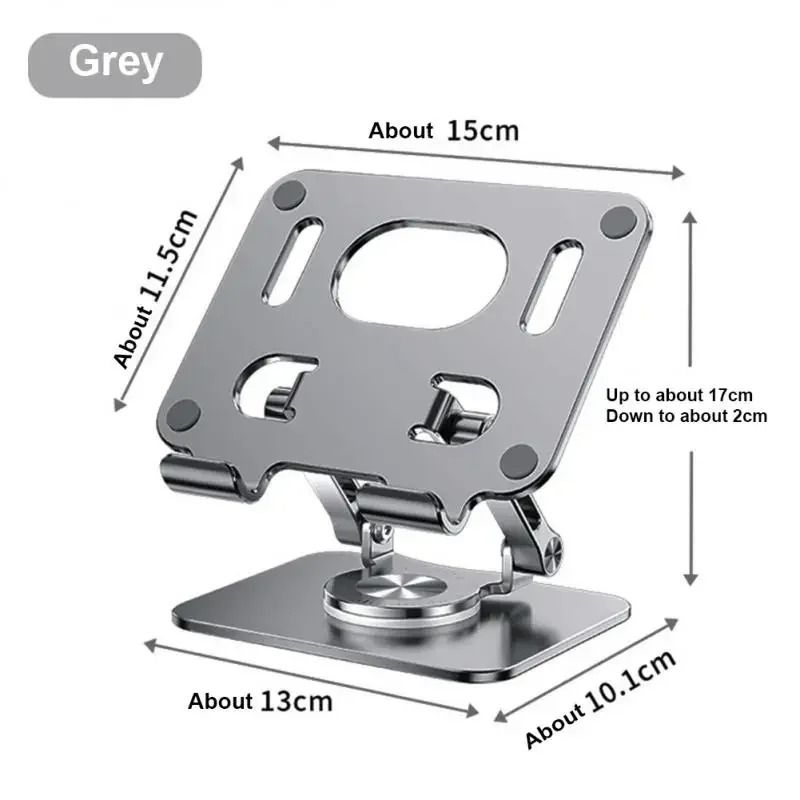 360 Rotating Desktop Tablet Stand Premium Aluminum Foldable Support 5