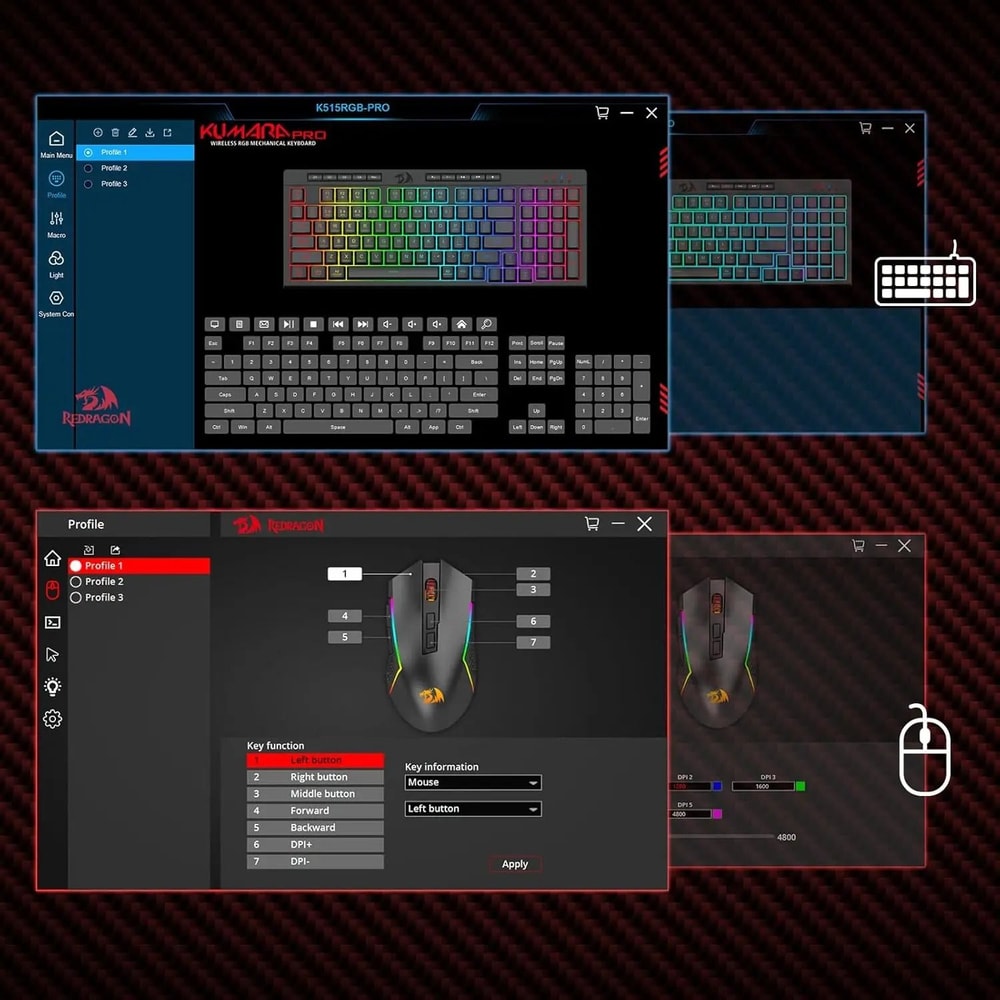 Wireless Gaming Essentials 98Key RGB Keyboard Mouse Combo 2