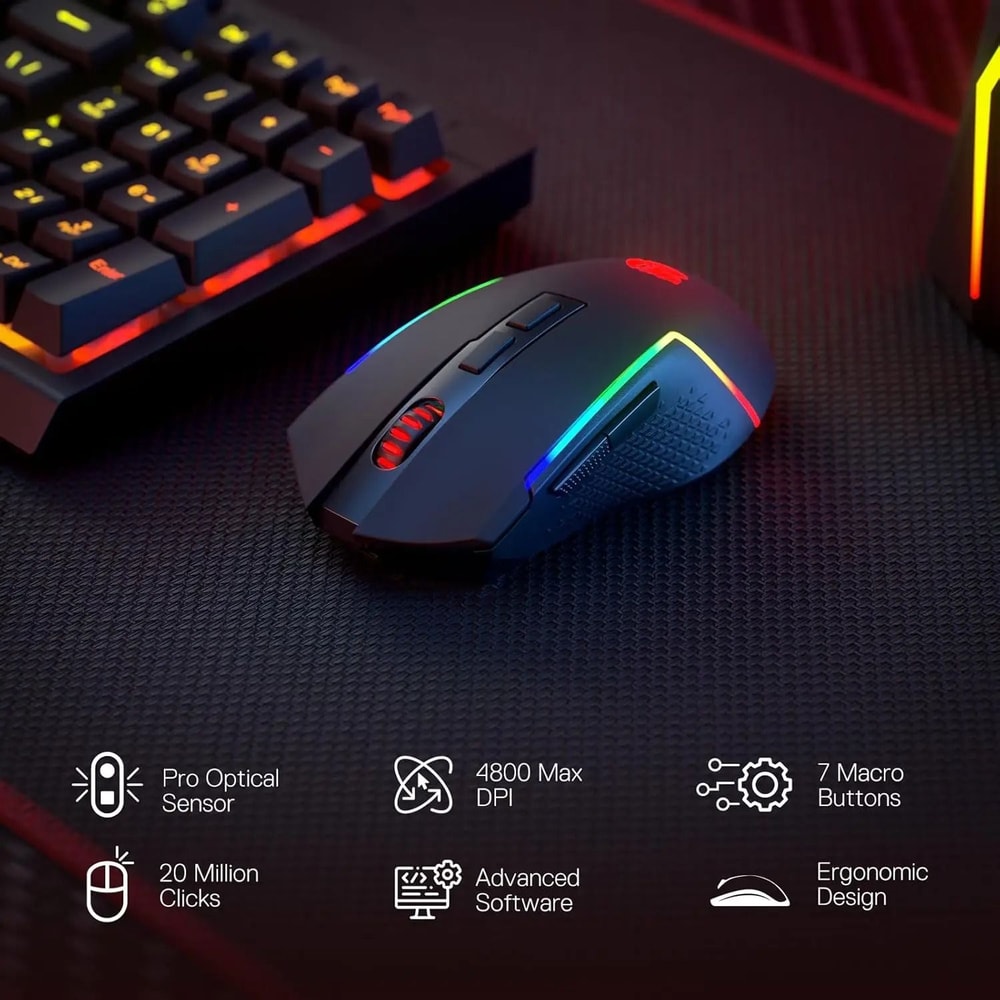 Wireless Gaming Essentials 98Key RGB Keyboard Mouse Combo 4