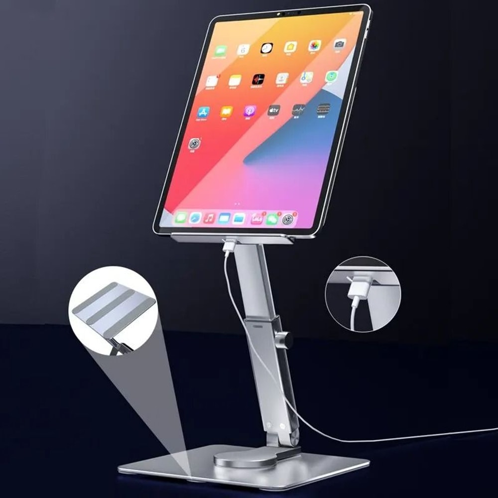Aluminum Rotating Tablet Stand HeavyDuty 360 Desktop Riser 6