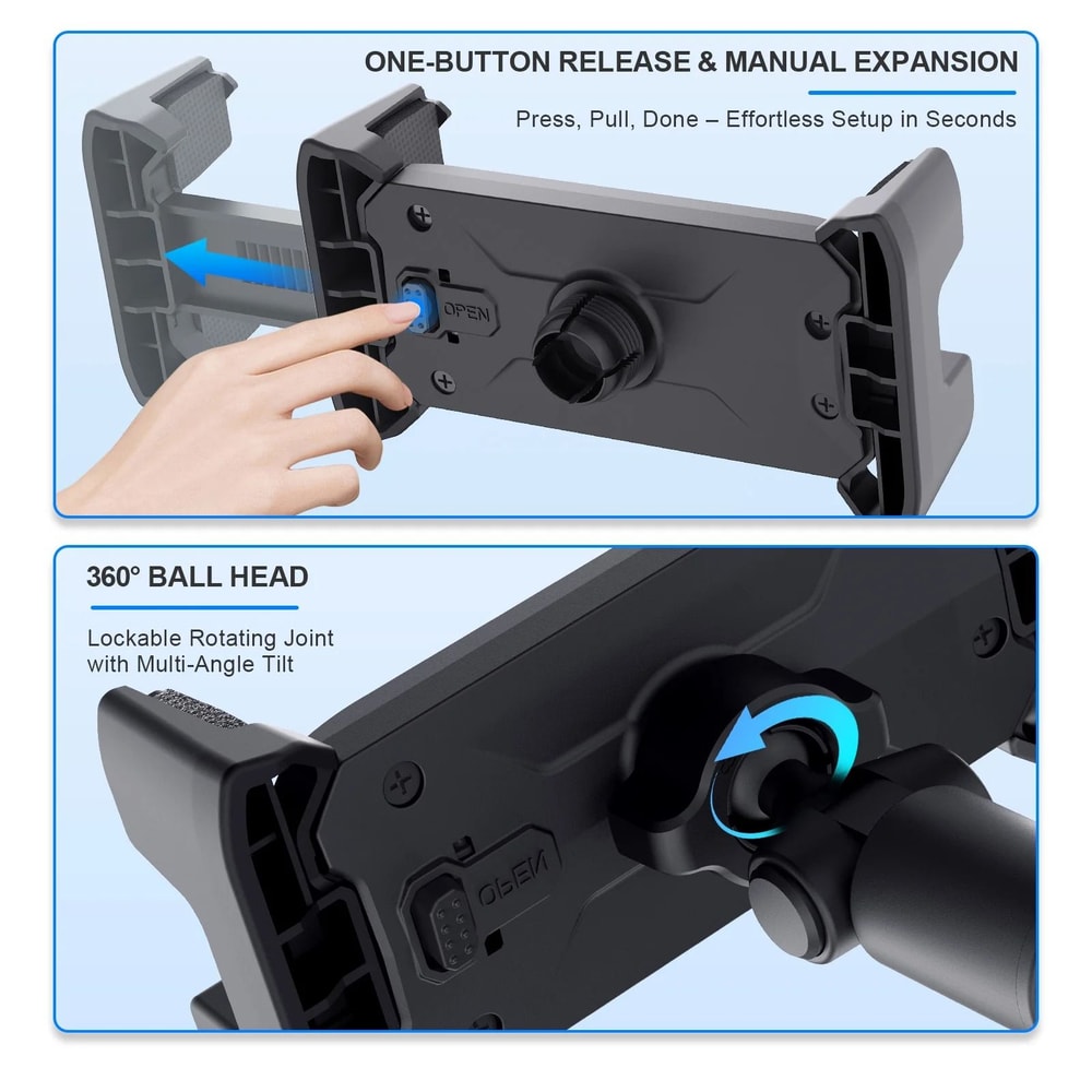 Tripod Floor Tablet Stand Adjustable HeavyDuty Tablet Support 4