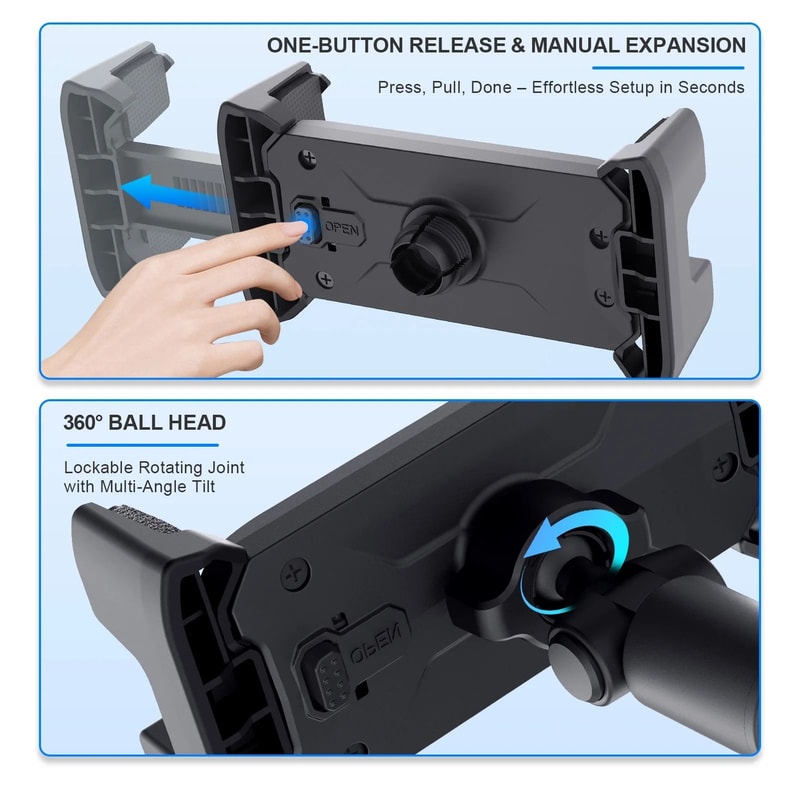 Tripod Floor Tablet Stand Adjustable HeavyDuty Tablet Support 4