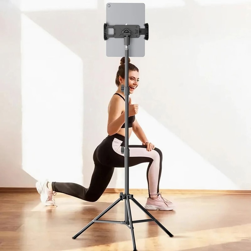 Adjustable Tripod Floor Stand HeavyDuty Tablet Phone Support 0
