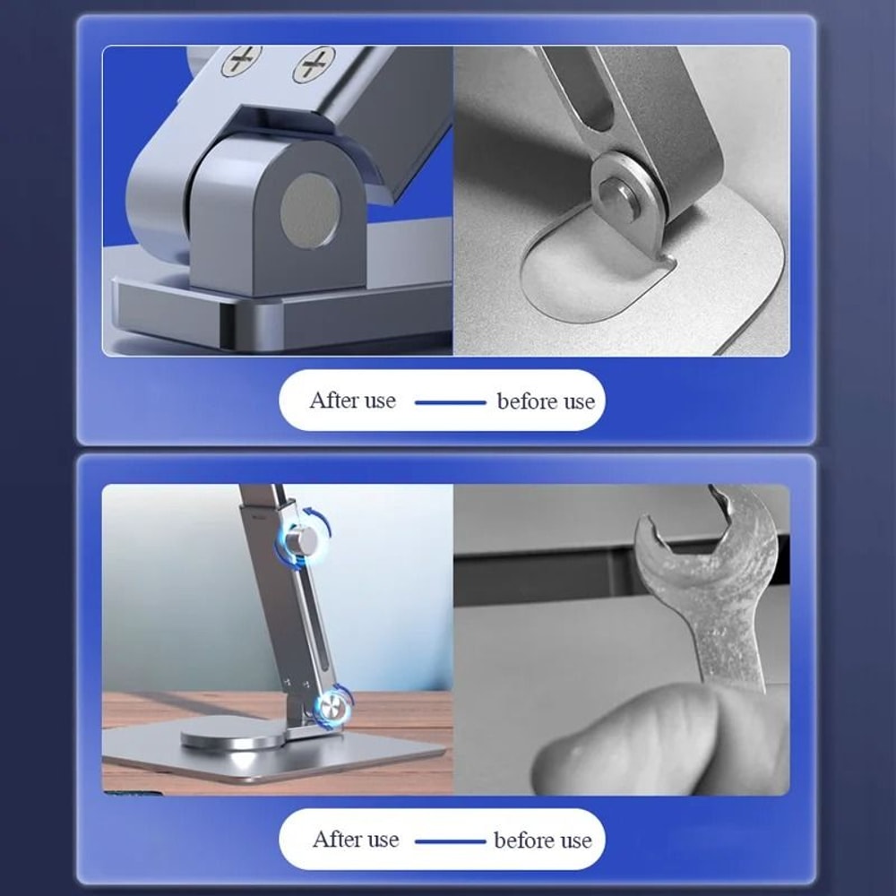 Aluminum Desktop Tablet Stand HeavyDuty 360 Rotating Riser 5