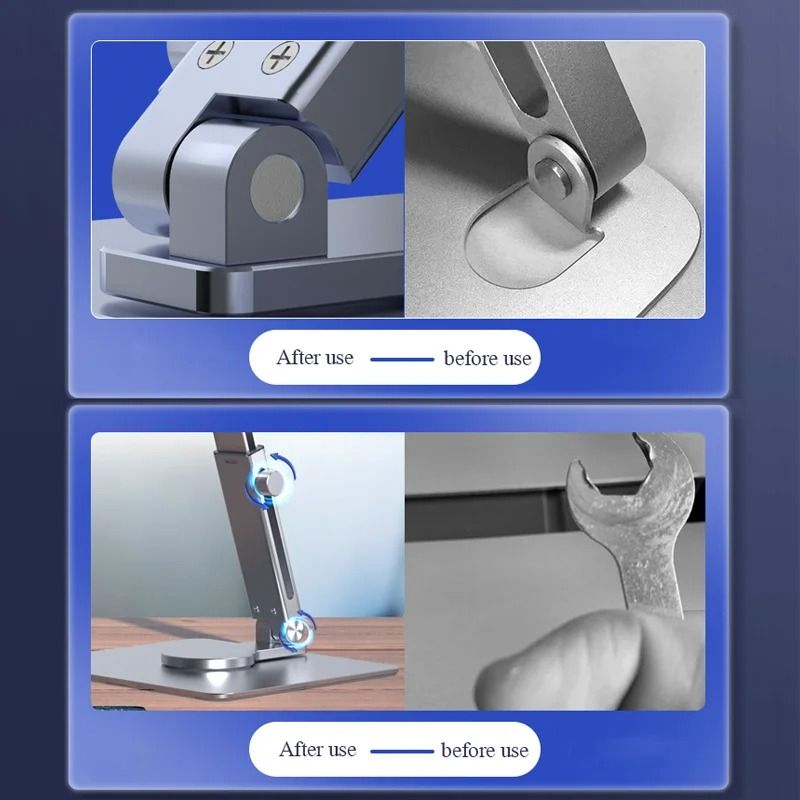 Aluminum Desktop Tablet Stand HeavyDuty 360 Rotating Riser 5