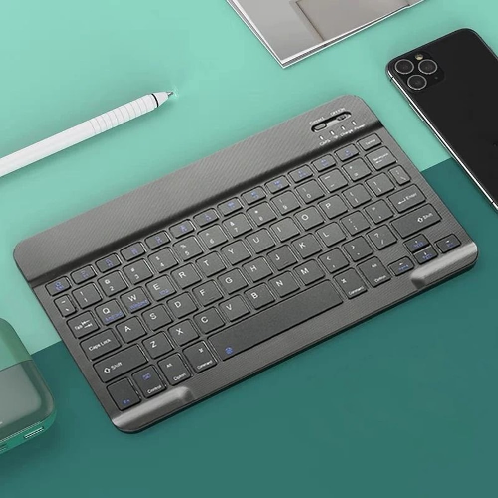 Slim Wireless Bluetooth Keyboard Universal Rechargeable Portable Deck 6