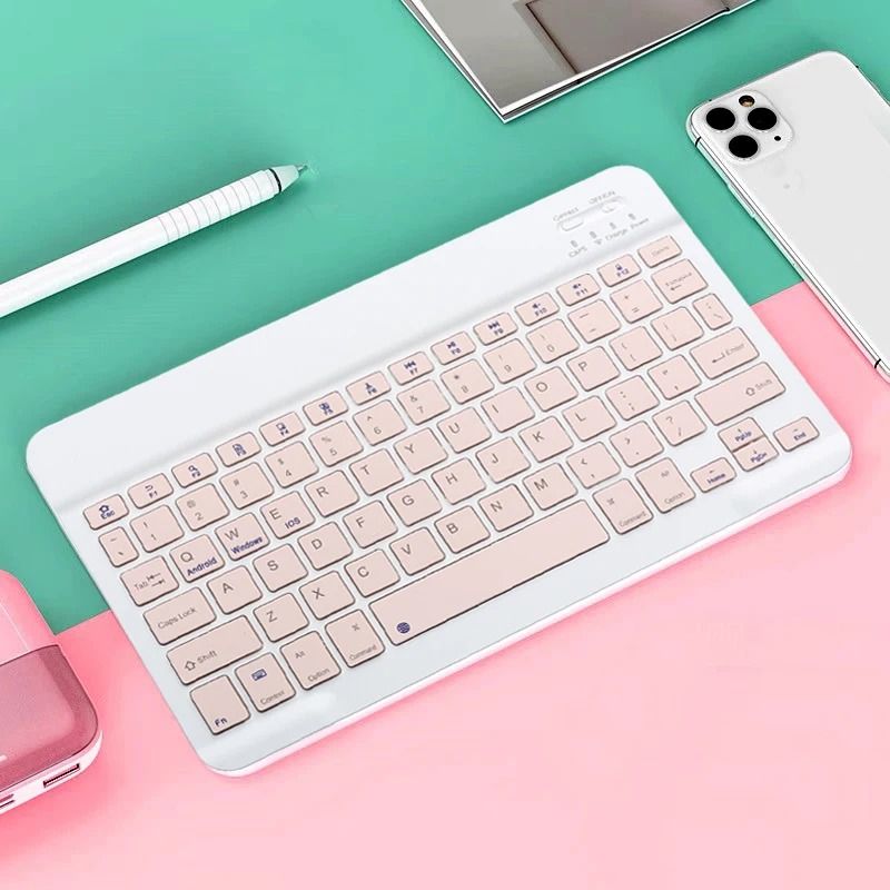 Slim Wireless Bluetooth Keyboard Universal Rechargeable Portable Deck 7