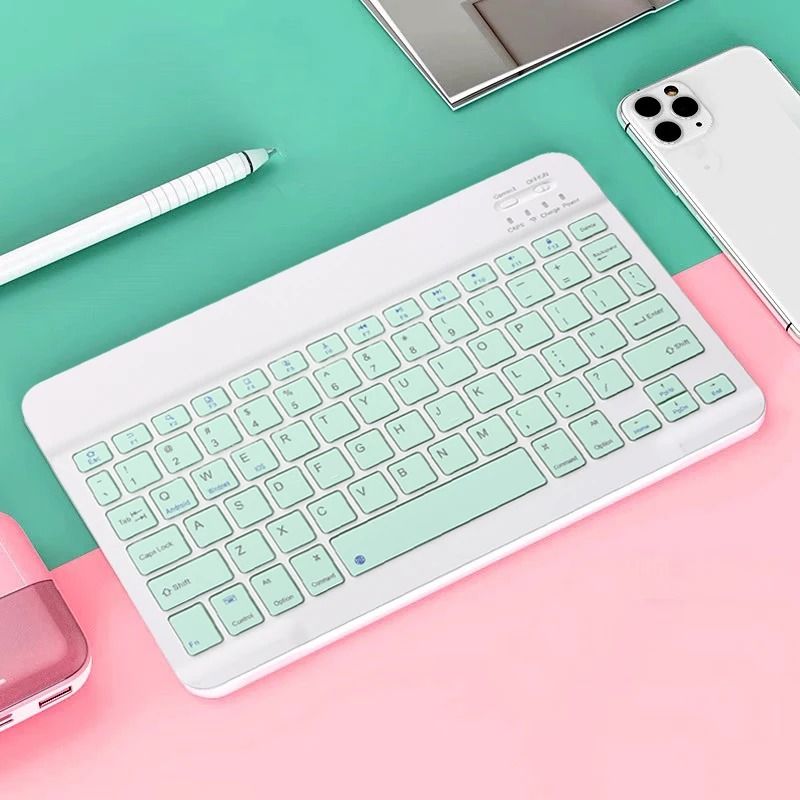 Slim Wireless Bluetooth Keyboard Universal Rechargeable Portable Deck 8