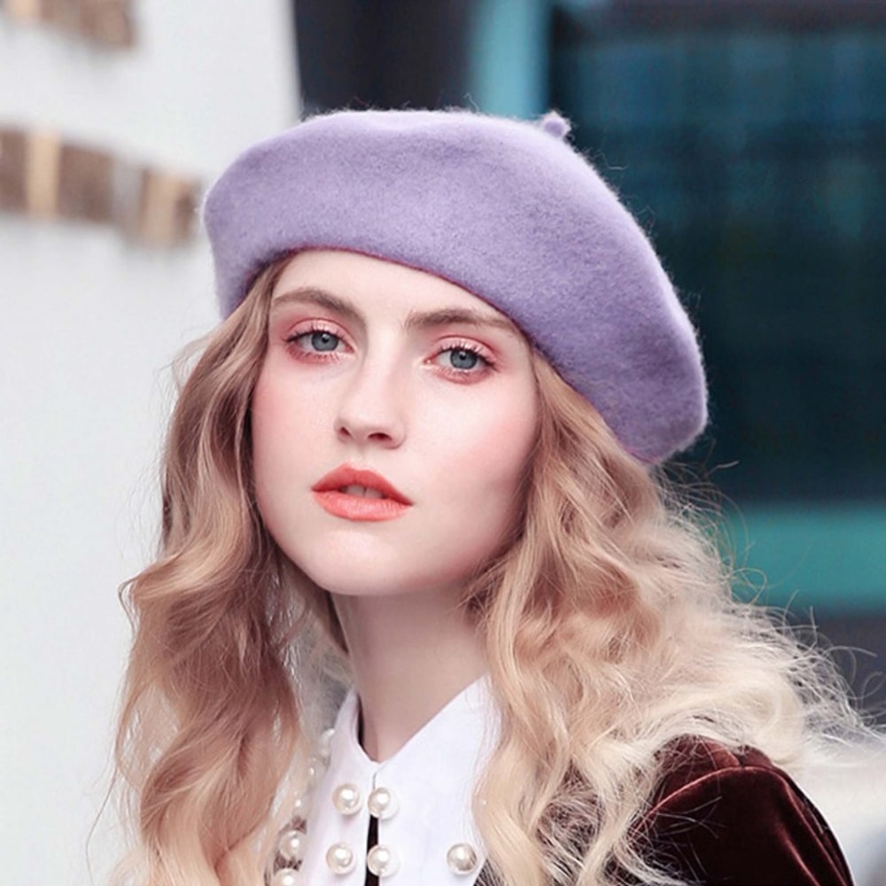Frenchinspired wool beret for winter