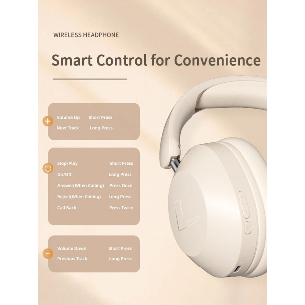 OverEar Wireless Headphones HighFidelity Bluetooth 53 Sport Gaming Headset 6