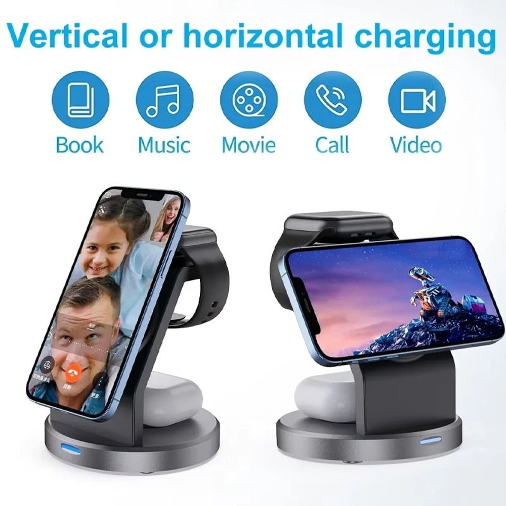 3in1 Magnetic Wireless Charger HighSpeed MagSafe Charging Station 2