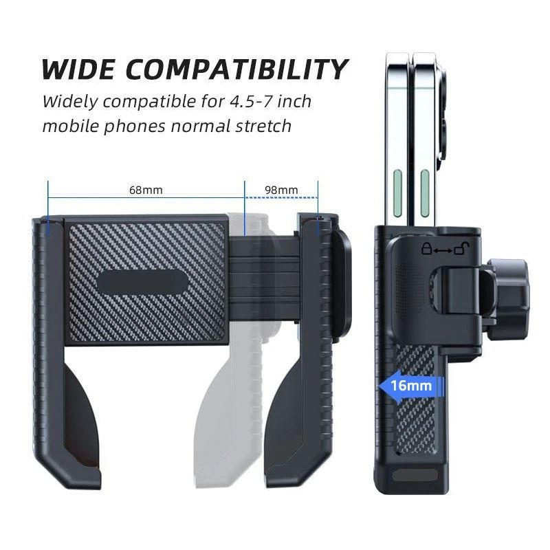 Shockproof Bike Motorcycle Mount HeavyDuty Handlebar Phone Holder 2