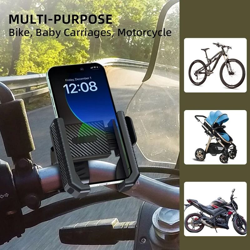 Shockproof Bike Motorcycle Mount HeavyDuty Handlebar Phone Holder 4
