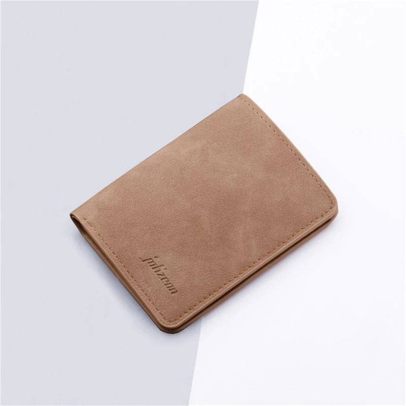 Mini Thin Vertical Wallet Slim PU Leather Card Holder Coin Pouch 9