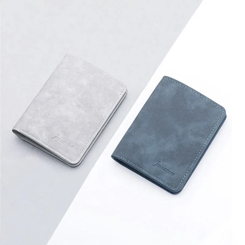 Mini Thin Vertical Wallet Slim PU Leather Card Holder Coin Pouch 2