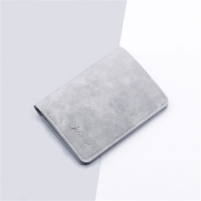 Mini Thin Vertical Wallet Slim PU Leather Card Holder Coin Pouch 5