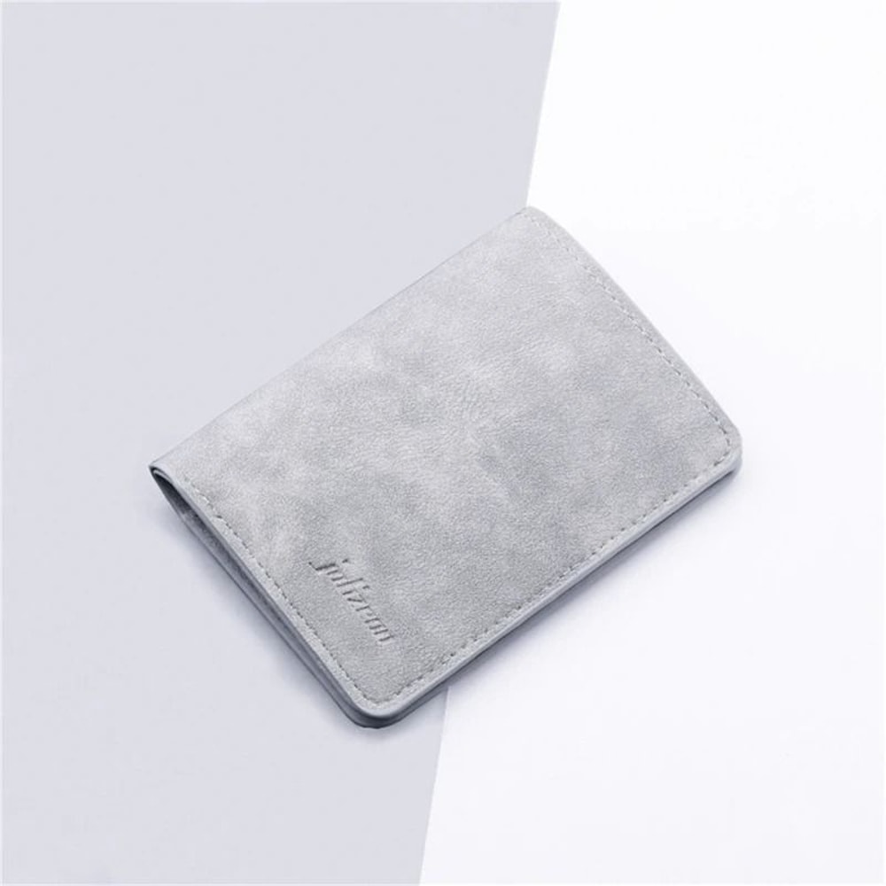 Mini Thin Vertical Wallet Slim PU Leather Card Holder Coin Pouch 10