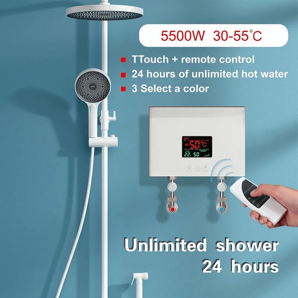 Instant Electric Water Heater Fast Hot Water For Bathroom Kitchen 8