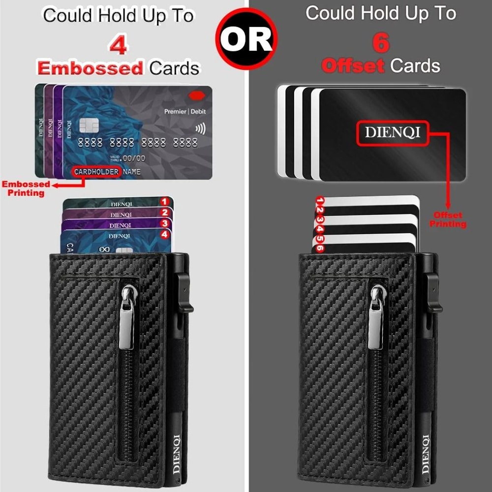 Magnetic Minimalist Wallet Luxury RFIDBlocking PopUp Cardholder 2