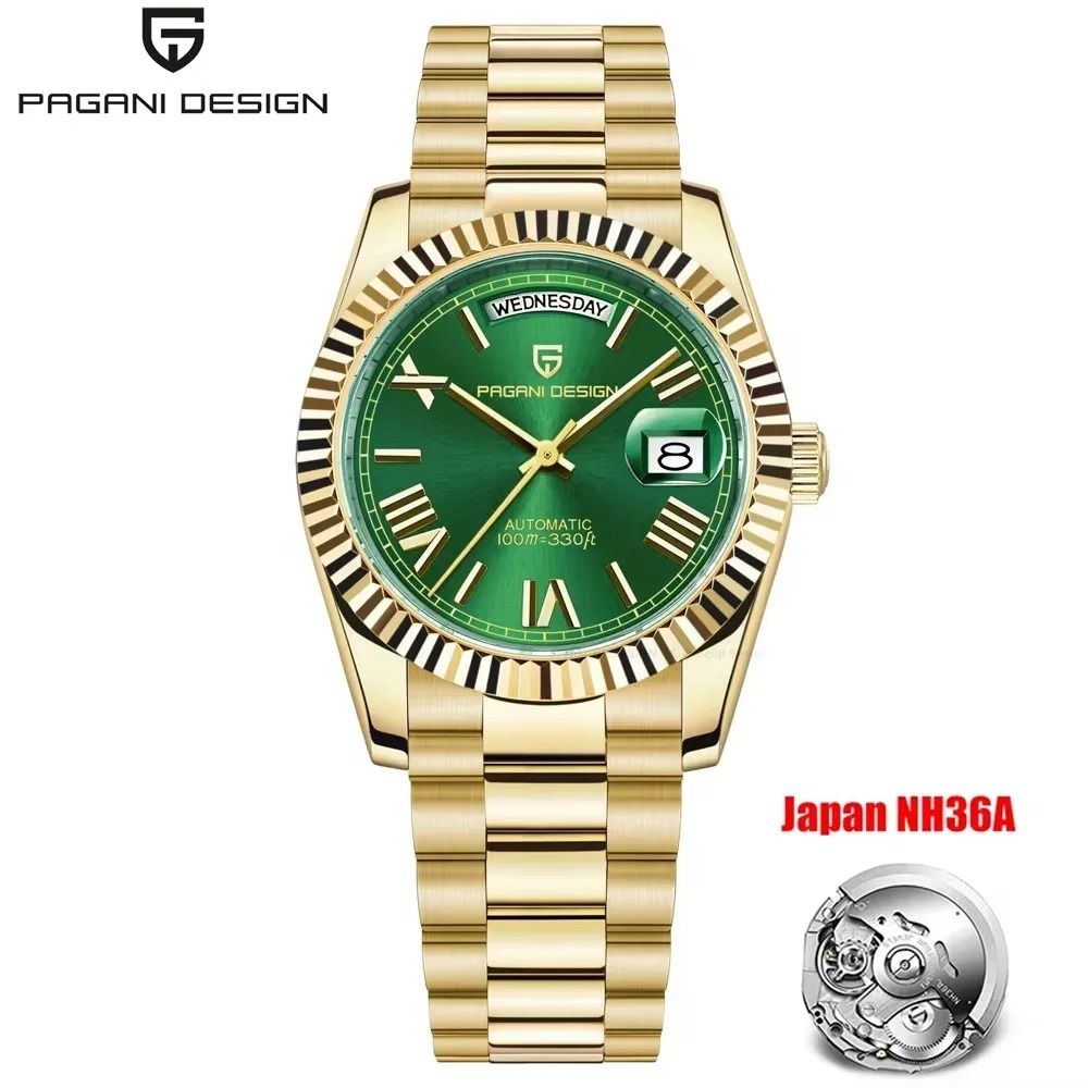 Automatic DayDate Mechanical Watch Luxury NH36A Movement Sapphire Timepiece 11