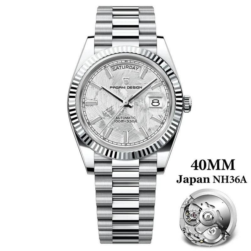 Automatic DayDate Mechanical Watch Luxury NH36A Movement Sapphire Timepiece 15