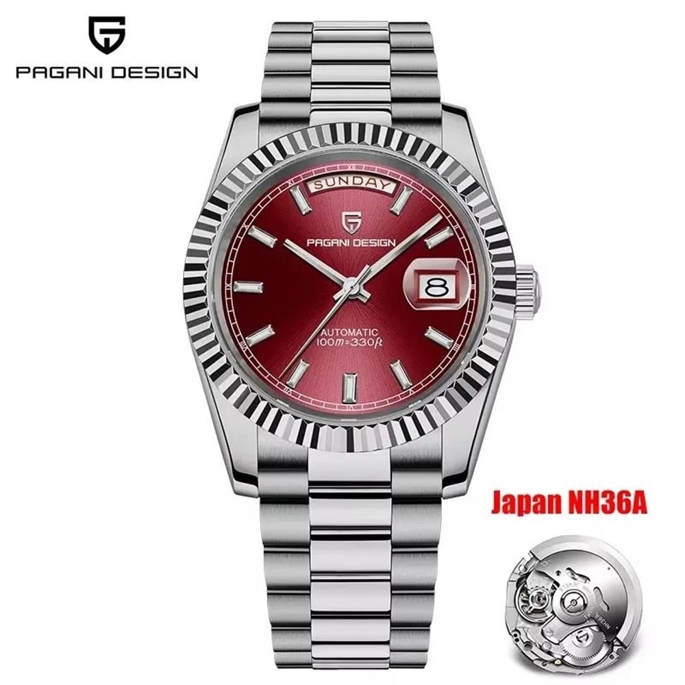 Automatic DayDate Mechanical Watch Luxury NH36A Movement Sapphire Timepiece 16