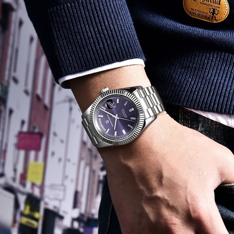 Automatic DayDate Mechanical Watch Luxury NH36A Movement Sapphire Timepiece 1