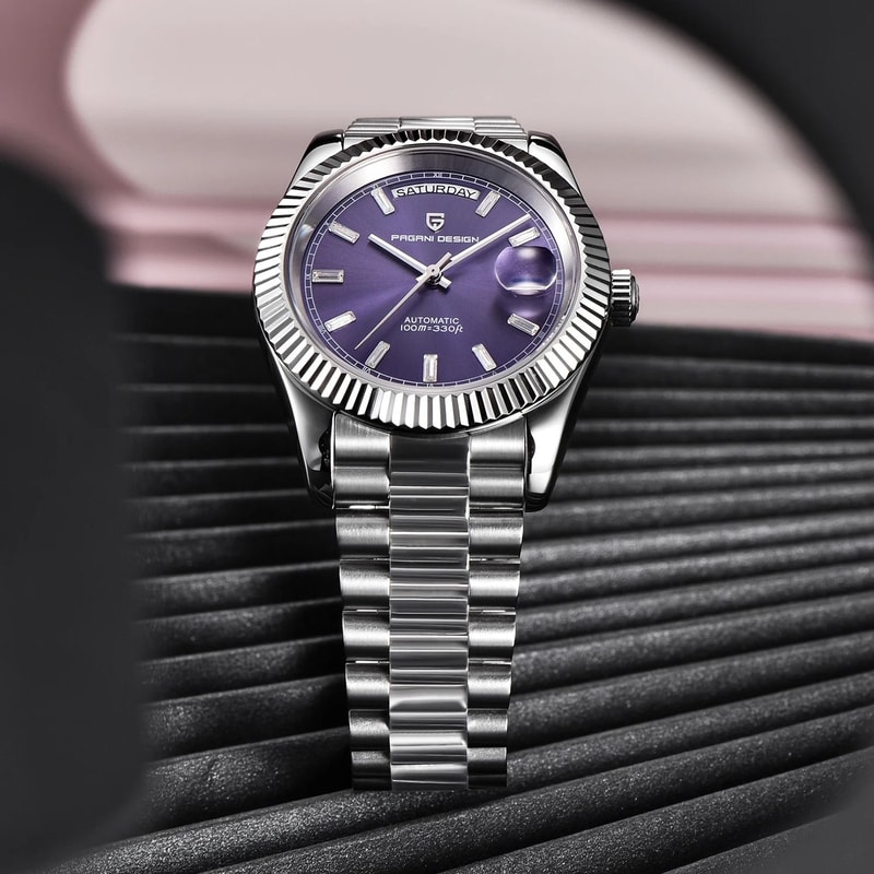 Automatic DayDate Mechanical Watch Luxury NH36A Movement Sapphire Timepiece 3