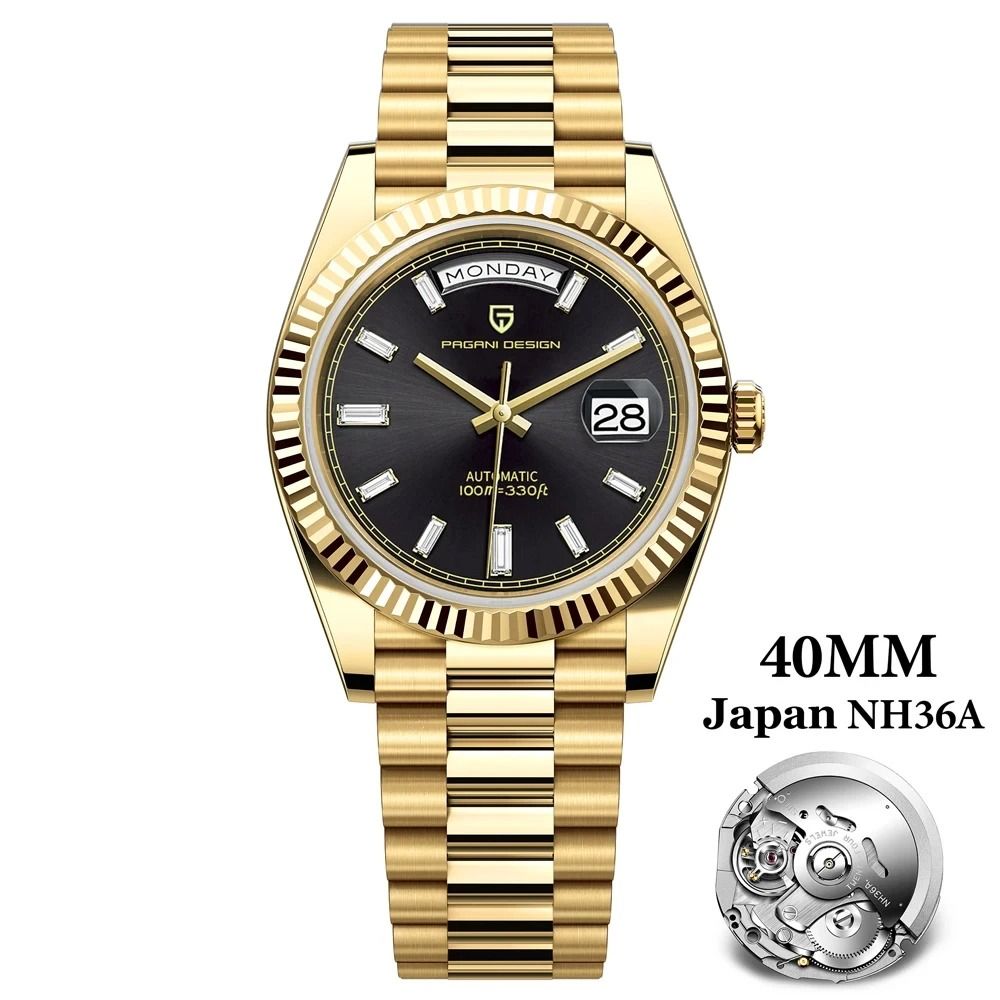 Automatic DayDate Mechanical Watch Luxury NH36A Movement Sapphire Timepiece 21