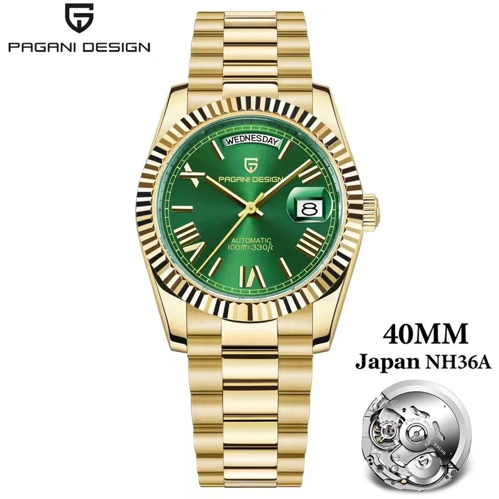 Automatic DayDate Mechanical Watch Luxury NH36A Movement Sapphire Timepiece 22