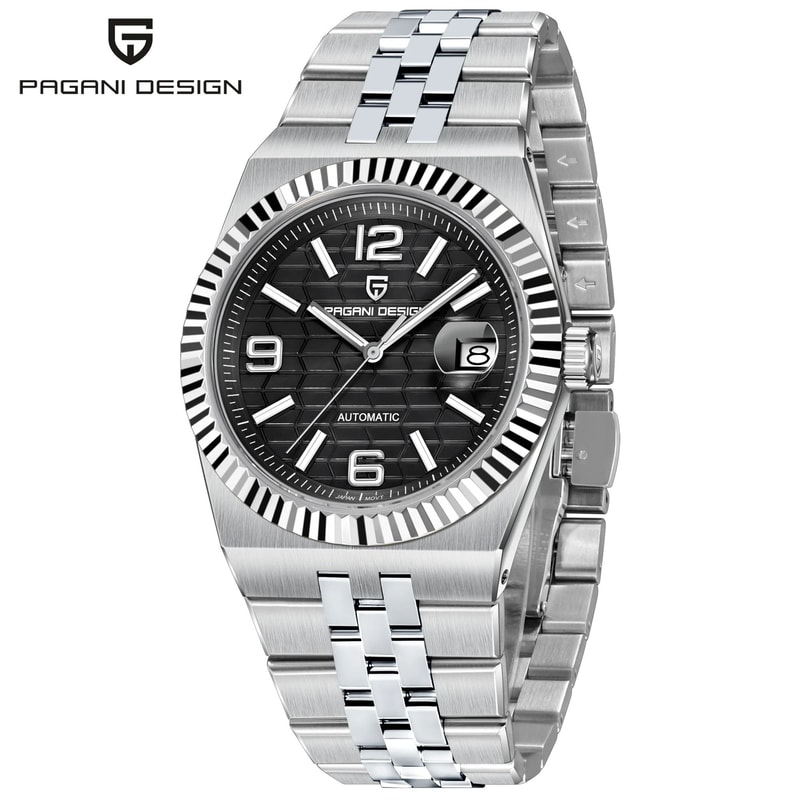 3D Rhombus Dial Automatic Watch HighPrecision Mechanical Stainless Steel Timepiece 8