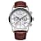 Luxury Chronograph Sport Watch Business Casual Leather Date Timepiece 9