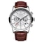 Luxury Chronograph Sport Watch Business Casual Leather Date Timepiece 9