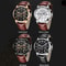 Luxury Chronograph Sport Watch Business Casual Leather Date Timepiece 5