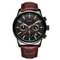 Luxury Chronograph Sport Watch Business Casual Leather Date Timepiece 7