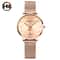 Minimalist Dress Watch HighPrecision Quartz Stainless Steel Mesh Timepiece 9