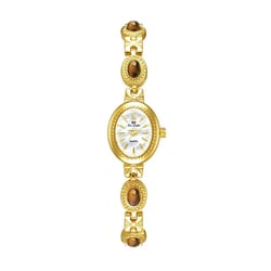 luxury elegant amber jewelry watch – vintage gold bracelet oval timepiece