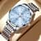 Luxury Stainless Steel Watch Waterproof Luminous Business Quartz Timepiece 0