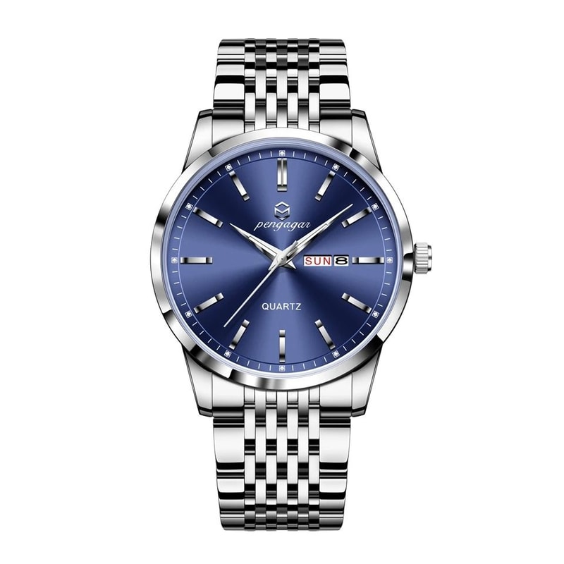 Luxury Stainless Steel Watch Waterproof Luminous Business Quartz Timepiece 8