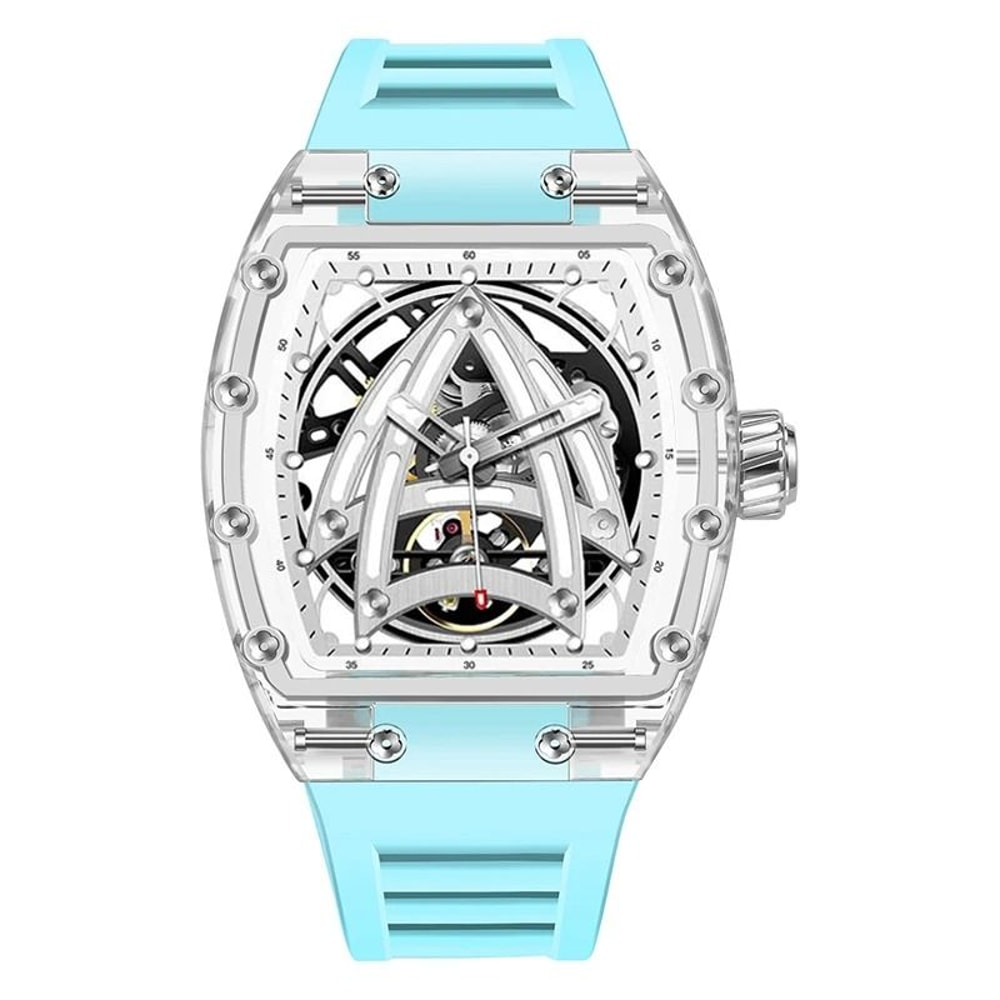 Skeleton Mechanical Timepiece Luxury Sapphire Glass Stainless Steel Waterproof Watch 9