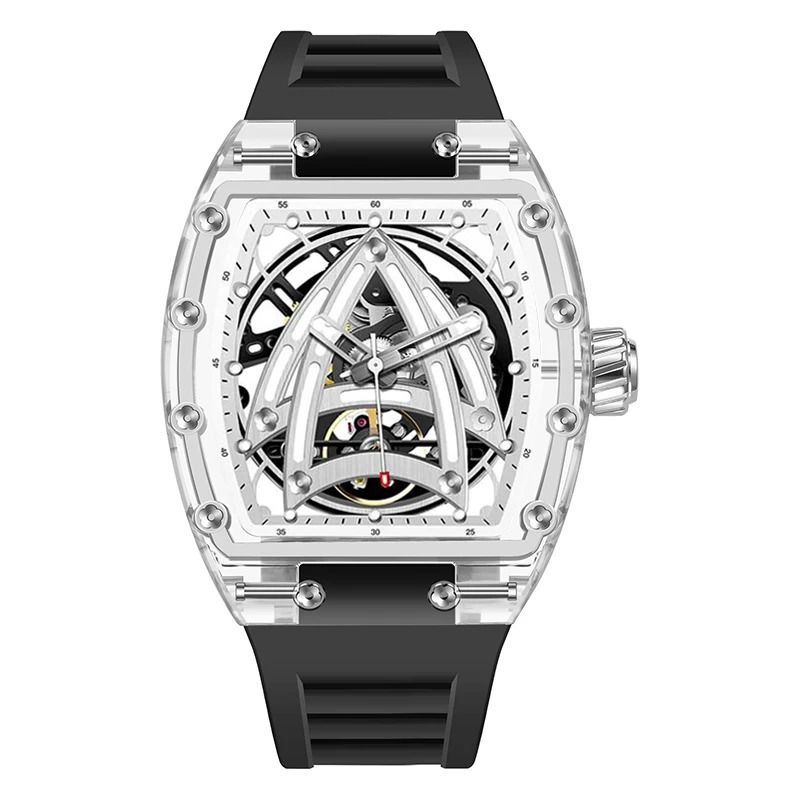 Skeleton Mechanical Timepiece Luxury Sapphire Glass Stainless Steel Waterproof Watch 7