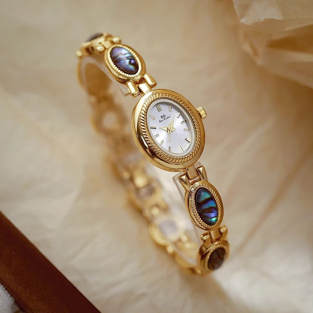Luxury Vintage Gold Shell Bracelet Watch 4
