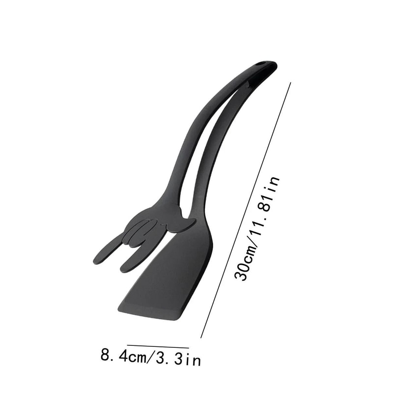 Silicone Grip And Flip Spatula Tongs 2